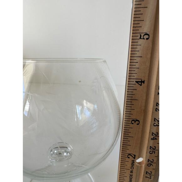 Vintage Brandy Snifters with wheat pattern, by Craftsmen Stemware set of 2 - Picture 4 of 6